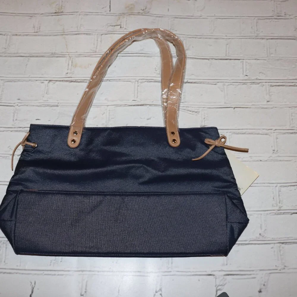🌟 Unbound Halston Navy Tote Bag · NWT · 12x20